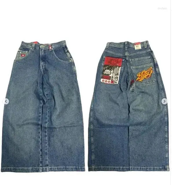Hip Hop Embroidered Denim