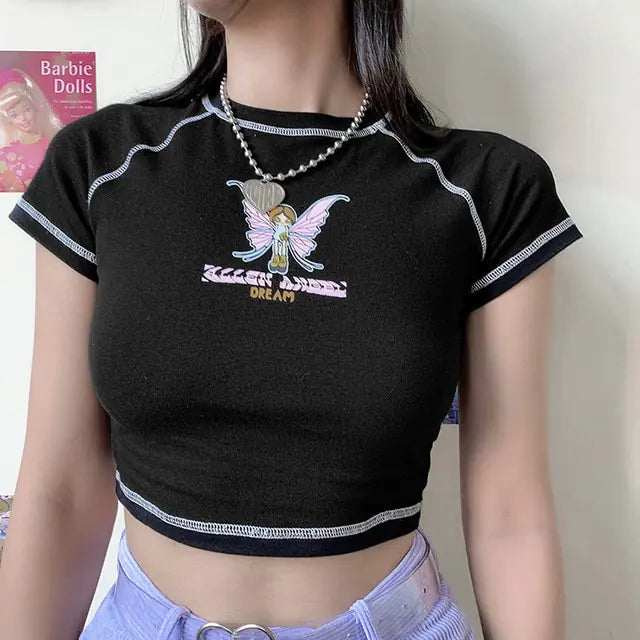 Rockstar Ribs Cropped Tee