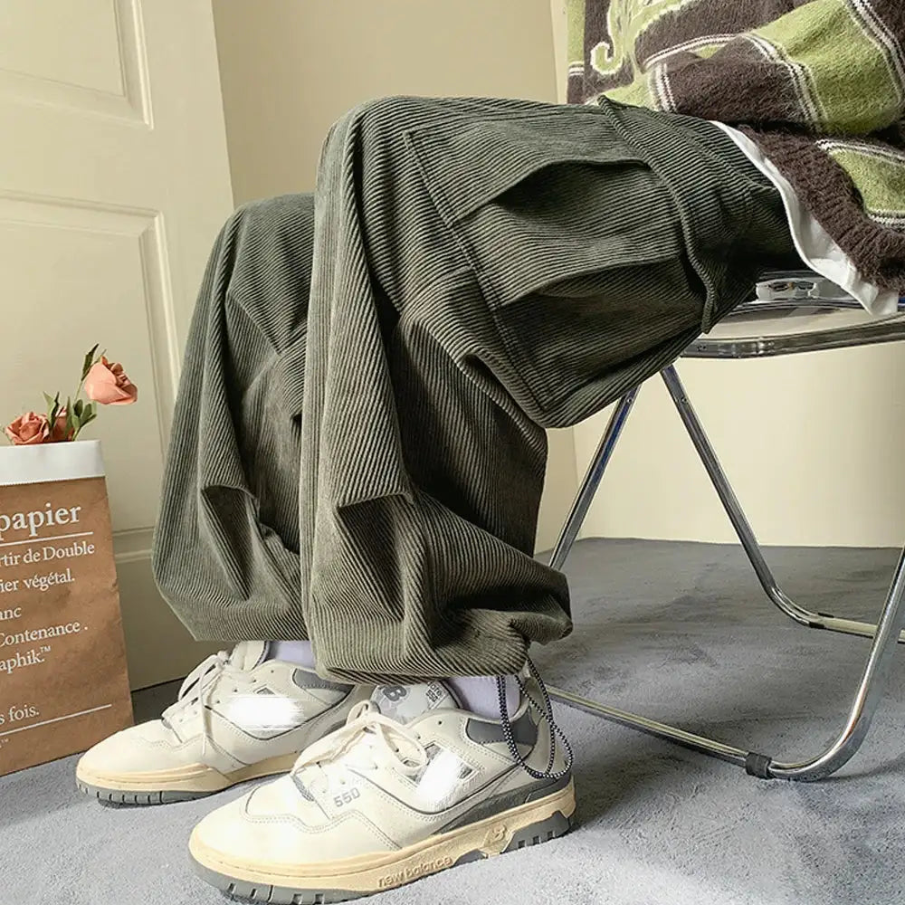Green Cargo Baggy Pants