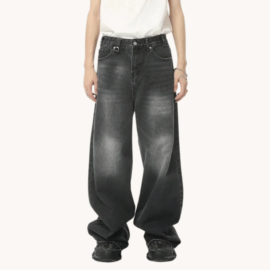 Retro Wash Wide Leg Jeans
