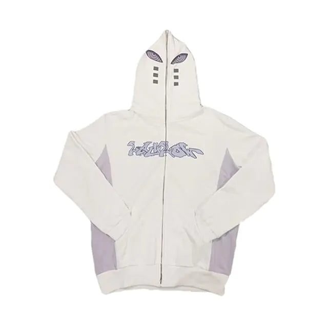 Full Zip Star Print Hoodie