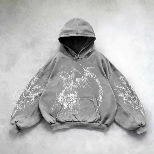Vintage Skull Smoke Hoodie