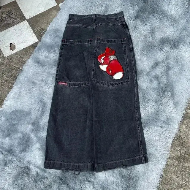 Hip Hop Embroidered Denim