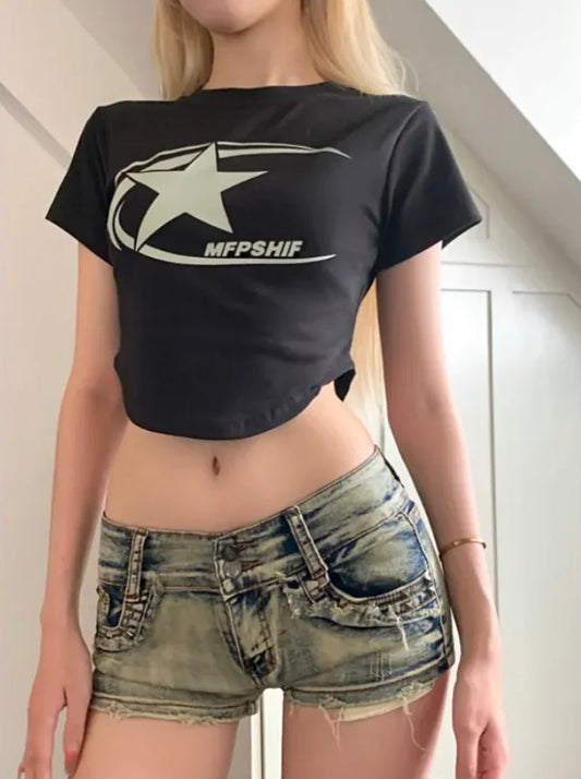 Celestial Star Crop Tee