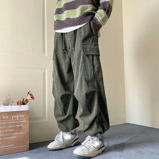 Green Cargo Baggy Pants